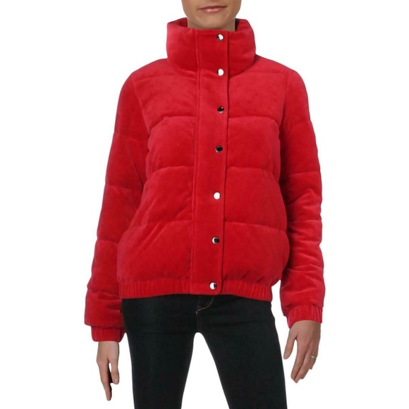 dkny velour puffer jacket